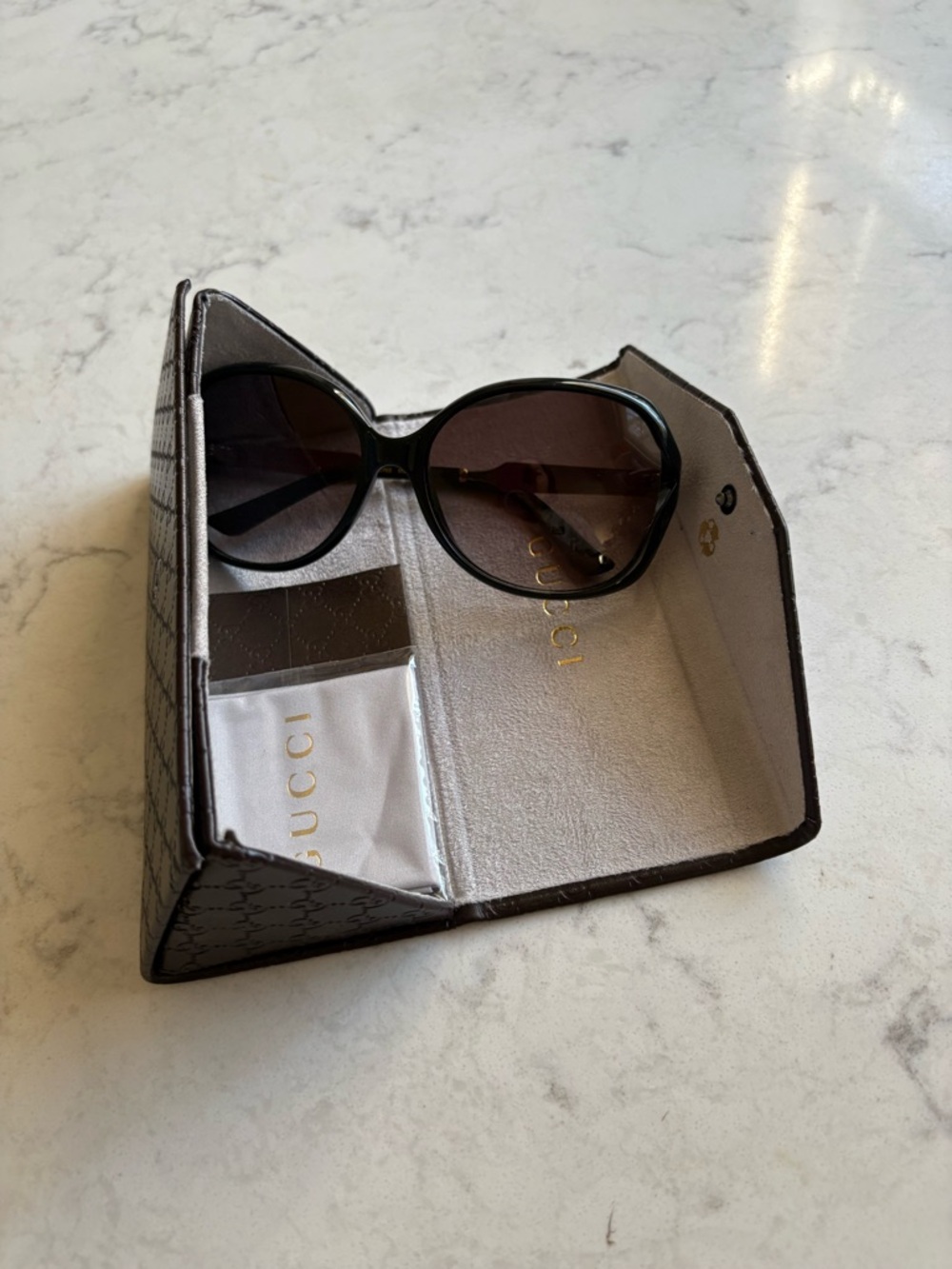 Gucci Black Gradient Lens Women's Sunglasses